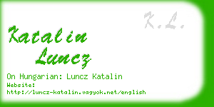 katalin luncz business card